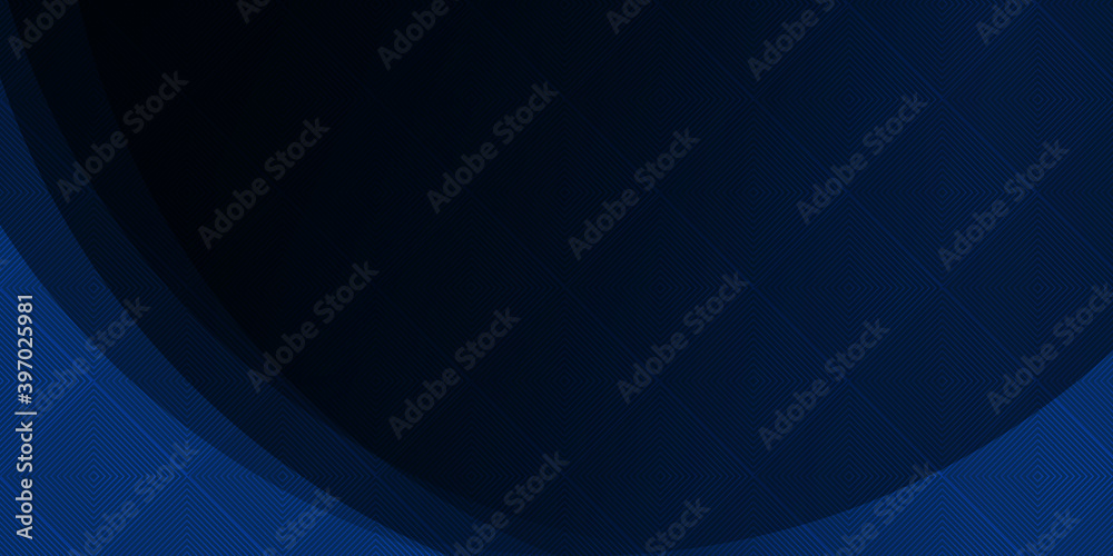 Dark blue wave abstract presentation background. Vector illustration design for business