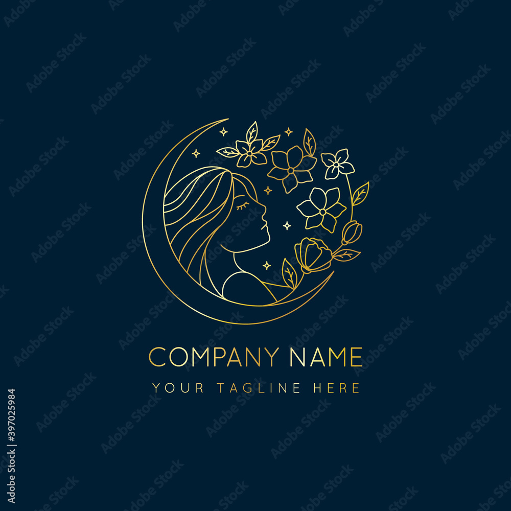 Beauty logo with line style vector Beauty logo with line style vector