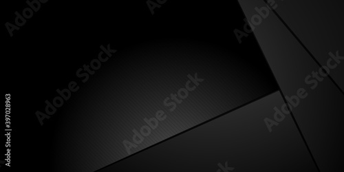 Black abstract background with metal texture and lines. Vector illustration design for business presentation, banner, cover, web, flyer, card, poster, game, texture, slide, magazine, and powerpoint.
