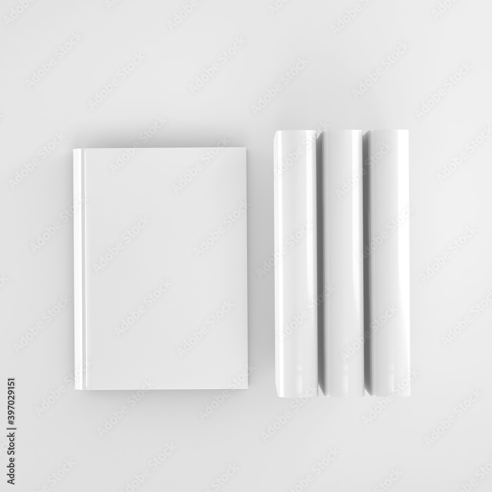 Book mockup on soft color background Book mockup on soft color background