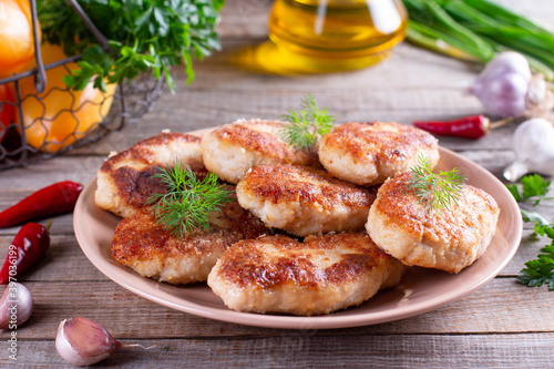 Minced Fish Cutlets with Vegetables