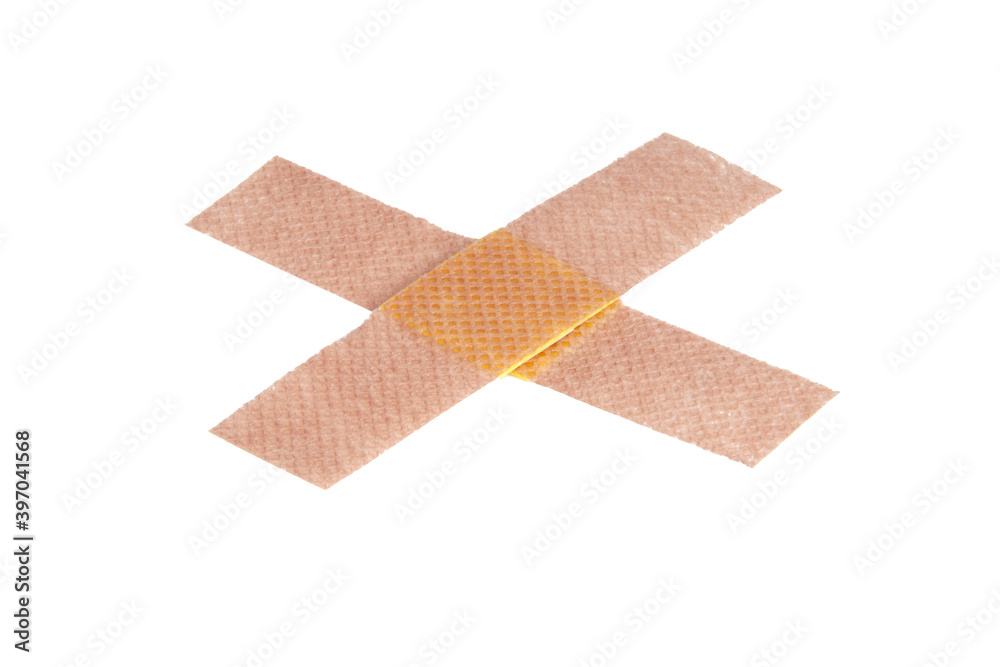 Medical patch plaster isolated on the white Medical patch plaster isolated on the white