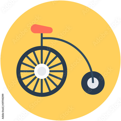 
Circus Cycle Flat Vector Icon
