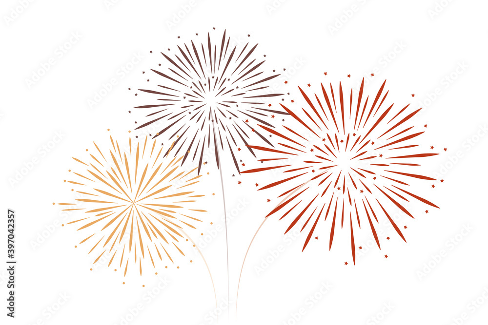 Obraz premium firework isolated on white background vector illustration EPS10