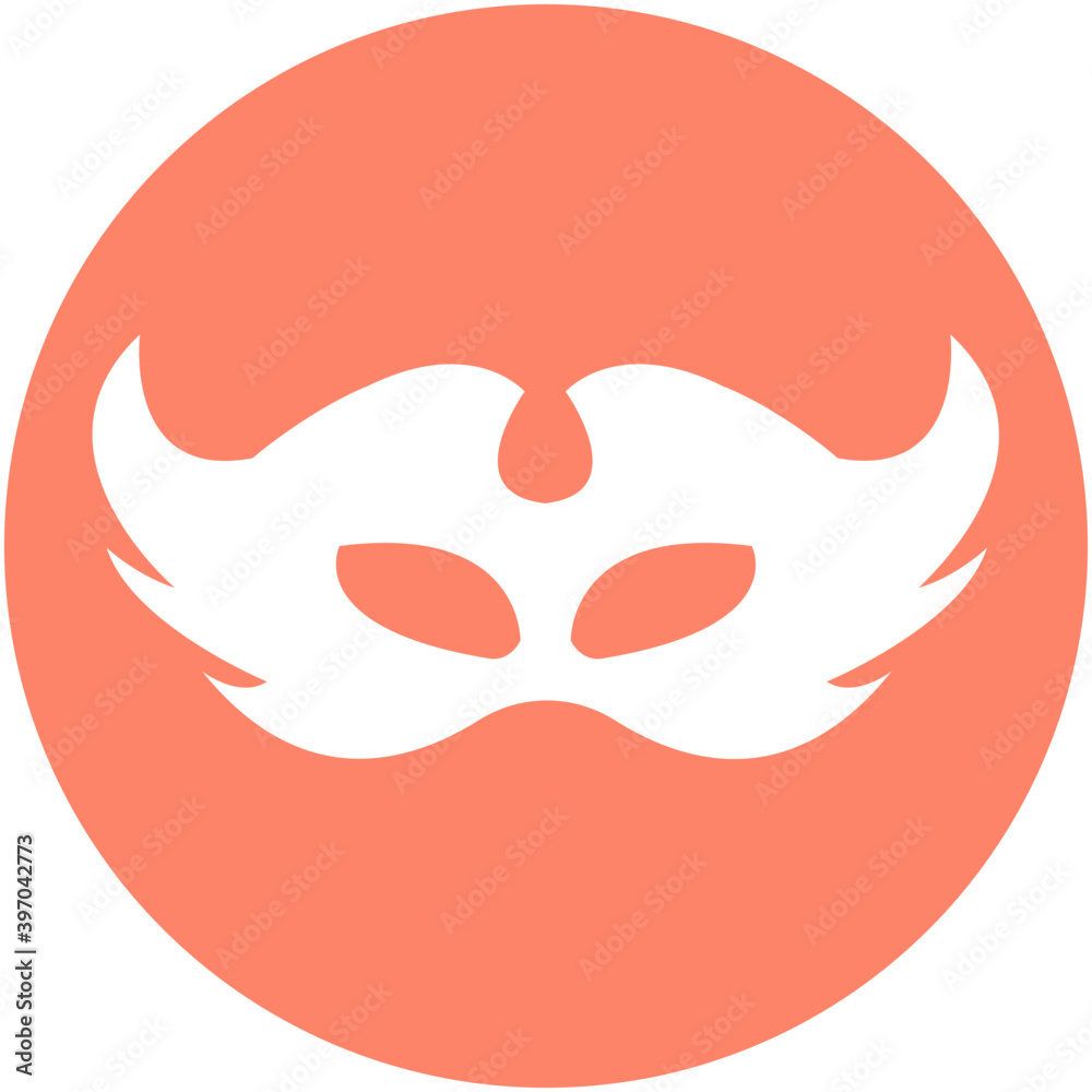 
Carnival Mask Flat Vector Icon
