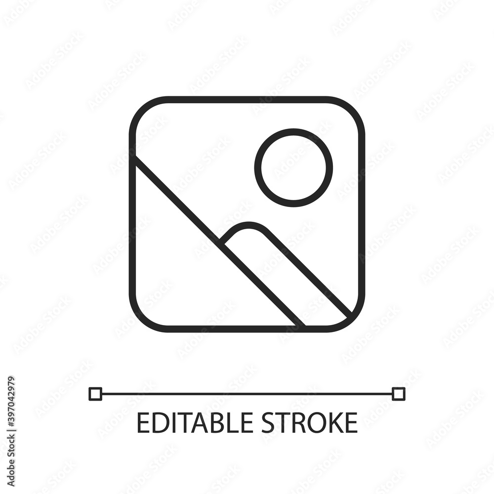 Silent mode setting pixel perfect linear icon. Sounds control. Silence notifications, calls. Thin line customizable illustration. Contour symbol. Vector isolated outline drawing. Editable stroke