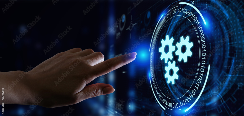 Business, Technology, Internet and network concept. Automation Software Technology Process System. Business, Technology, Internet and network concept. Automation Software Technology Process System.
