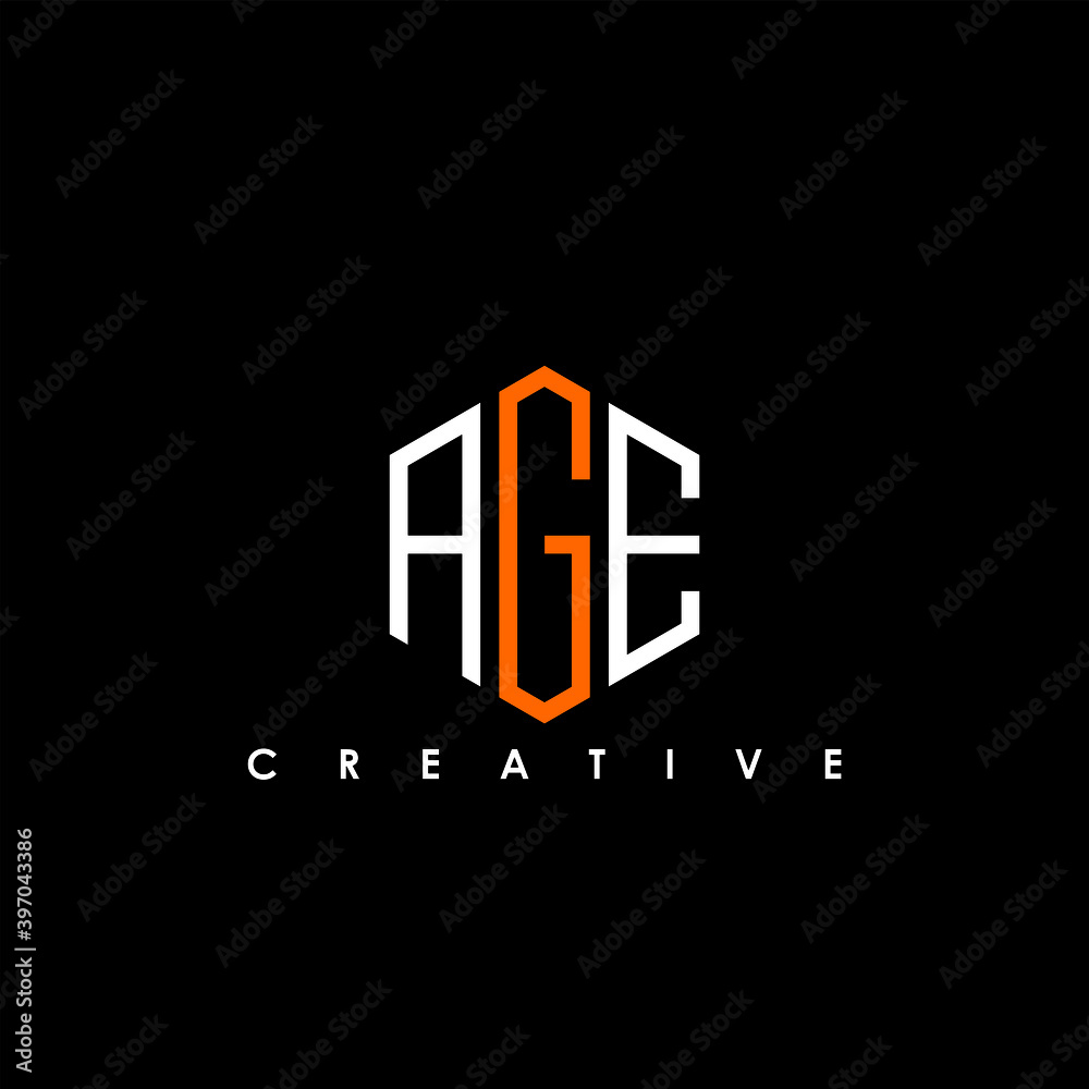 Obraz premium AGE Letter Initial Logo Design Template Vector Illustration