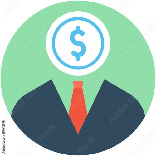 
Businessman Flat vector Icon
