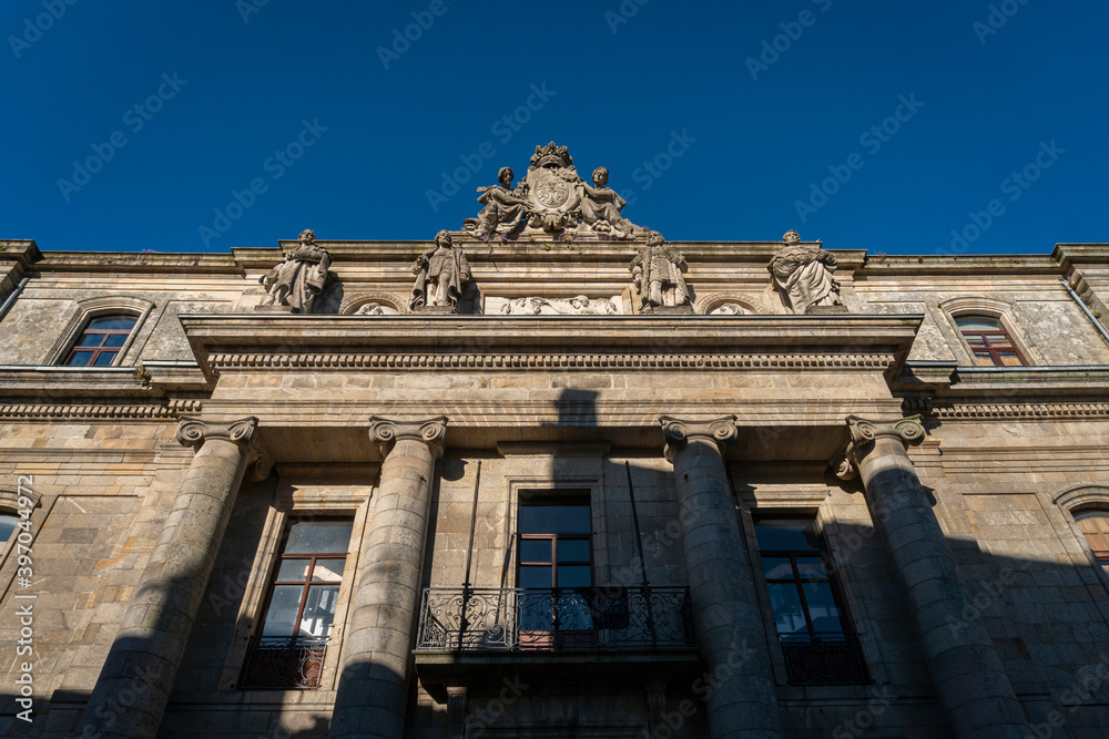 Ornate Building in Santiago de Compostela, Spain