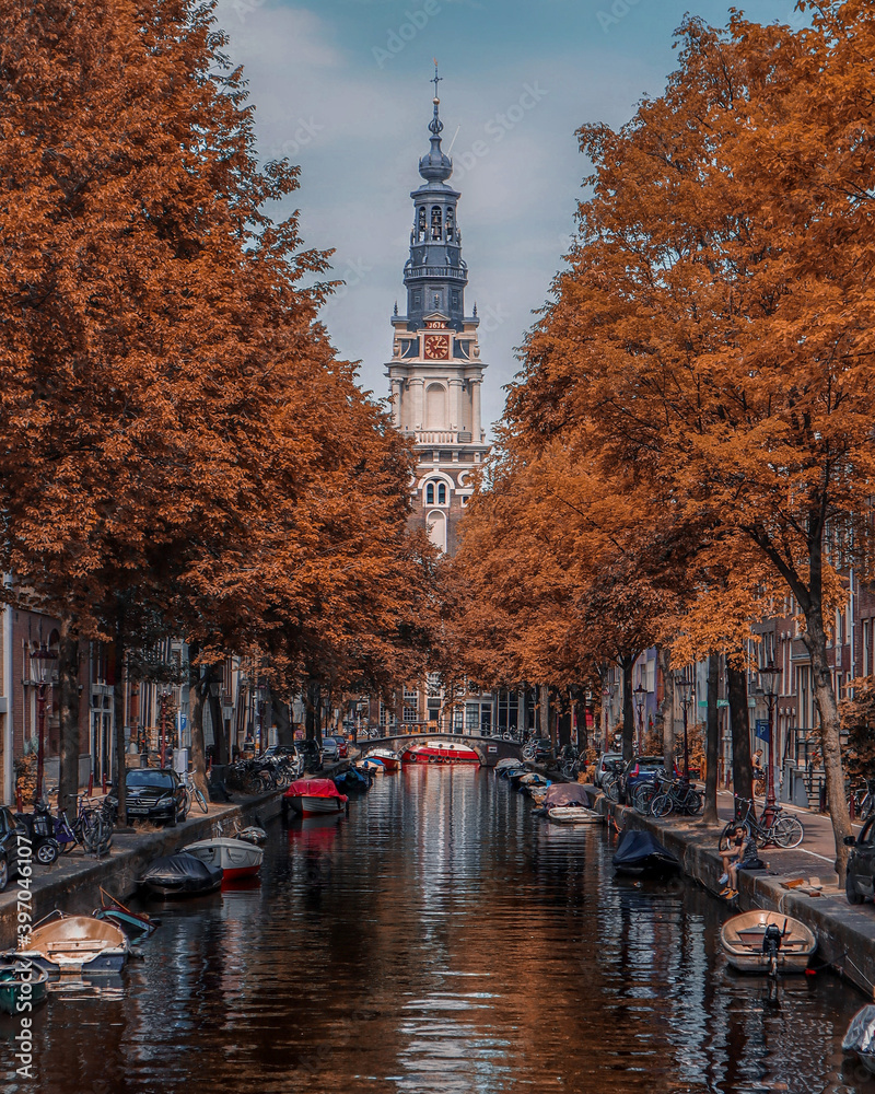 Obraz premium Amsterdam Canals - Autumn Vibes - the Netherlands