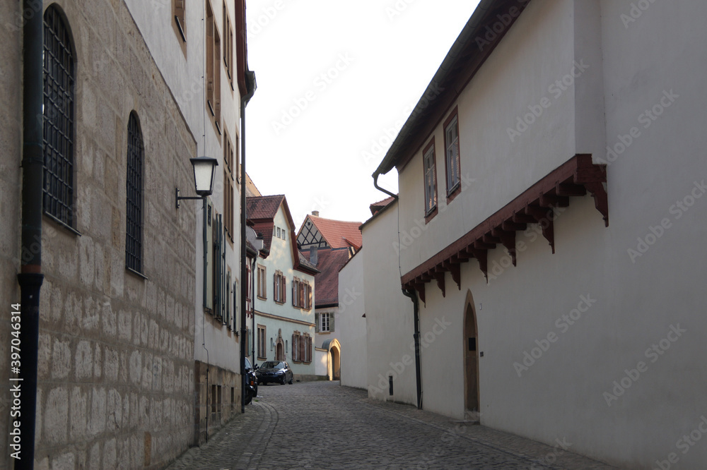 typical old street in Germany. Bamberg.