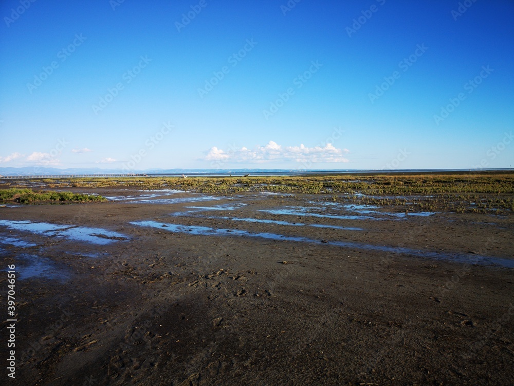 Grado Italien Strand Panorama Corona Lockdown menschenleer Grado Italien Strand Panorama Corona Lockdown menschenleer