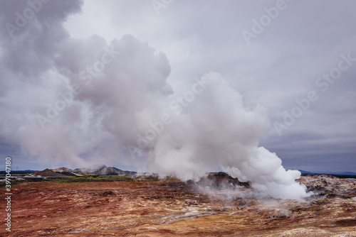 Geothermal Area called Gunnuhver located at Reykjanes Peninsula in Iceland