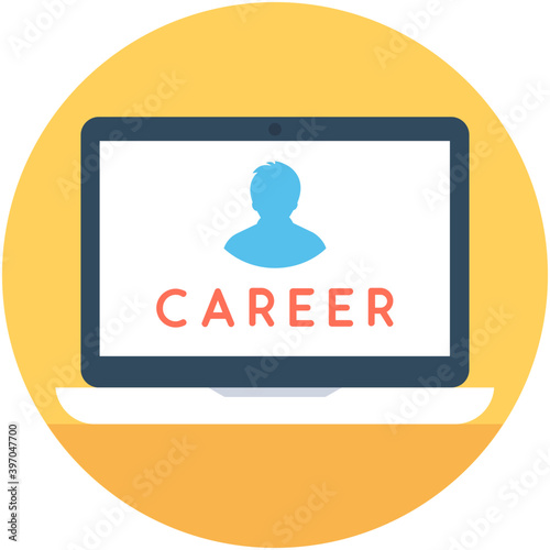 
Career Flat Vector Icon
