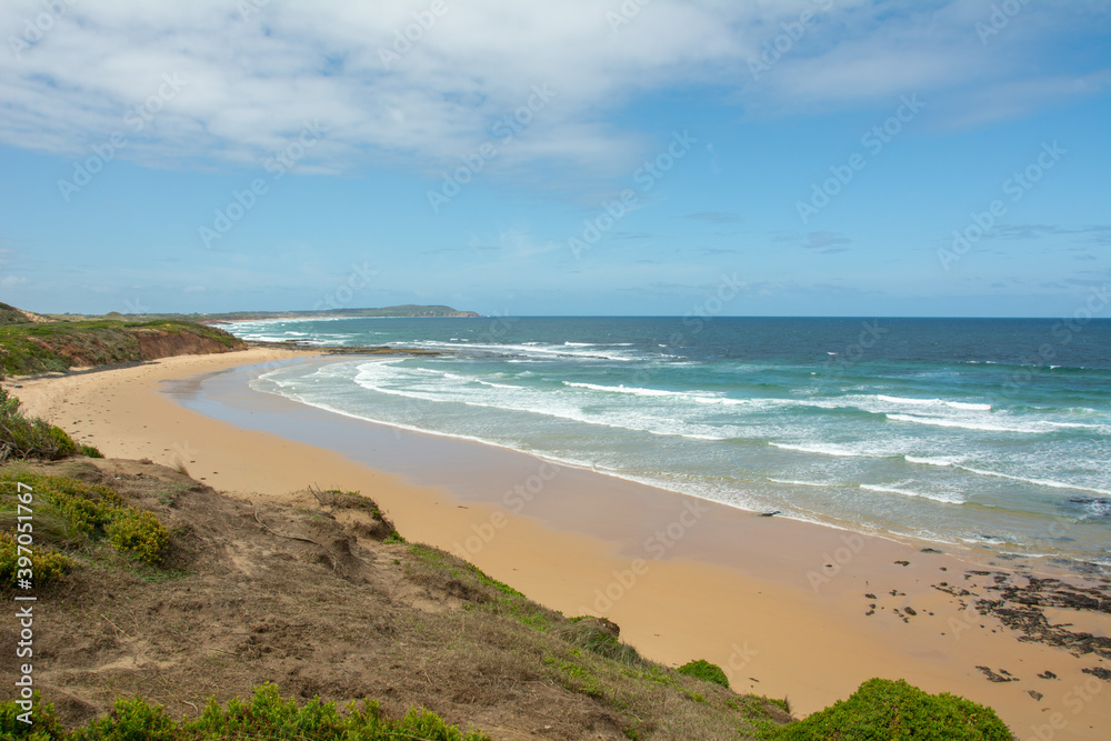 The view over the Surf Beach on Phillip Island, Victoria, Australia