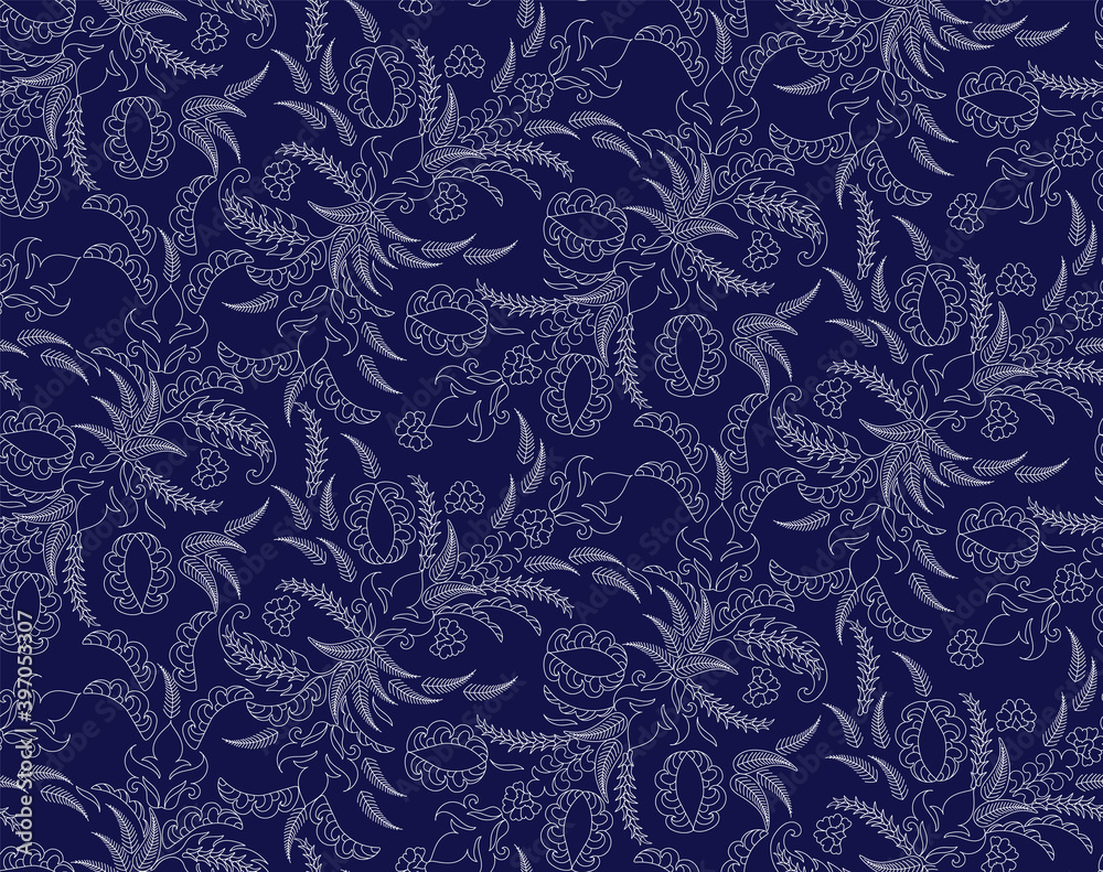 Fototapeta premium Vintage floral background with decorative elements