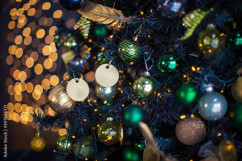 Fototapeta premium festive christmas and new year decorations 