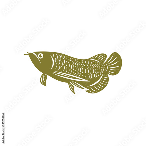 Arowana fish logo vector template, Creative Arowana fish logo design concepts, icon symbol, illustration