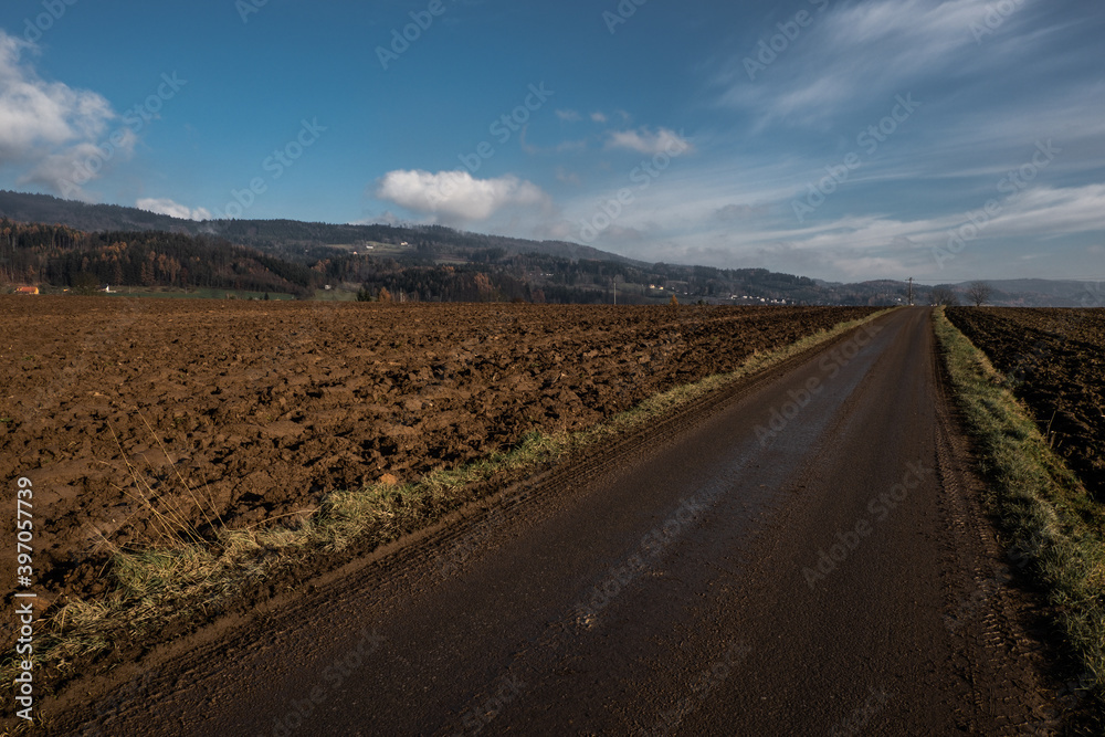 road in the field road in the field