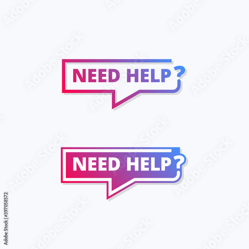 Need Help Help Label Tags Set
