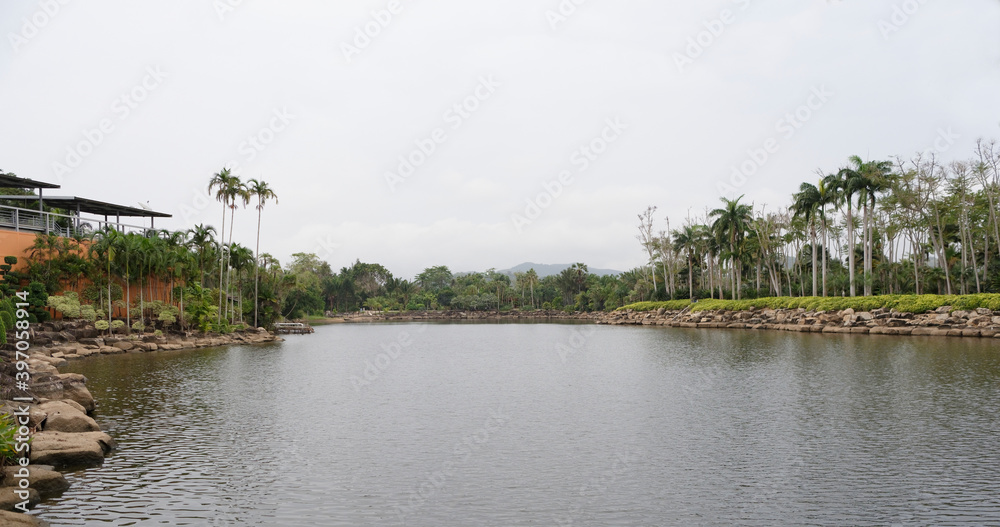 Pond in the park of Madame Nong Nooch Pond in the park of Madame Nong Nooch