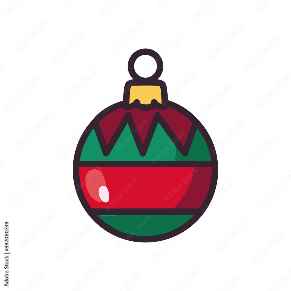 Obraz premium merry christmas sphere vector design