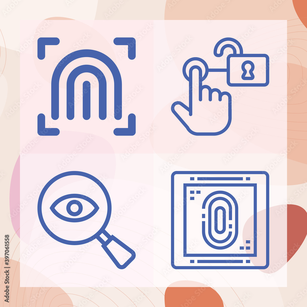 Simple set of lieutenant related lineal icons Simple set of lieutenant related lineal icons