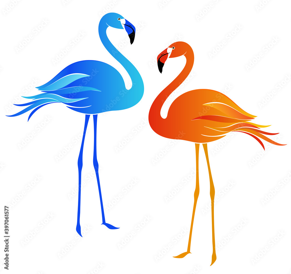 Fototapeta premium Flamingos