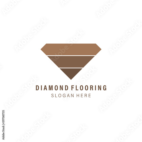 diamond flooring color logo vector illustration template design