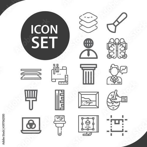 Simple set of dealer related lineal icons.