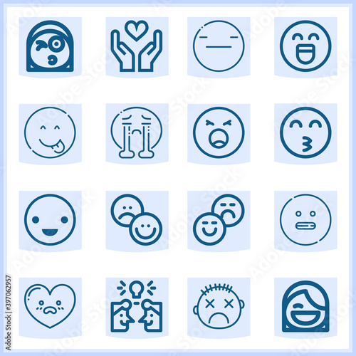 Affective  related simple set. 16  lineal