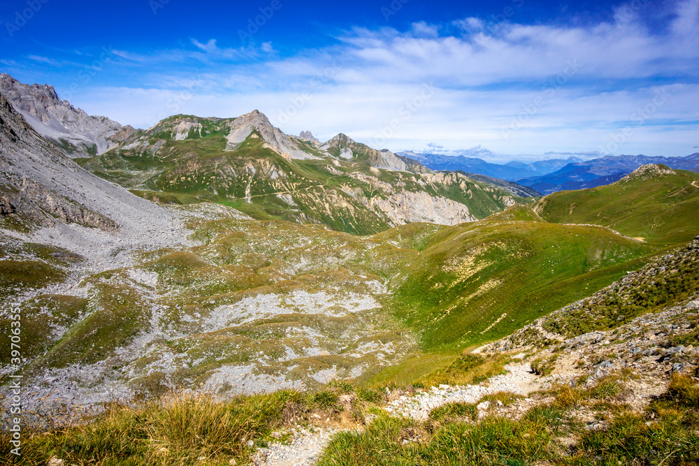 Naklejka premium Mountain landscape in French alps
