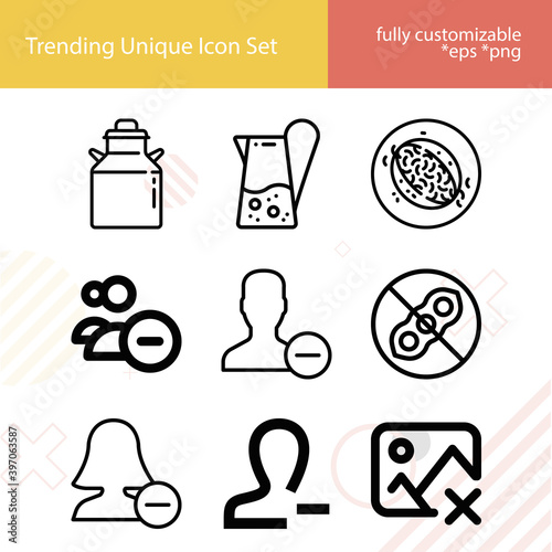 Simple set of take out related lineal icons.