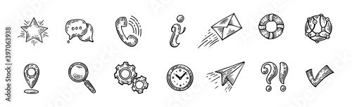 Pure Series Hand drawn Communication , Network icon set