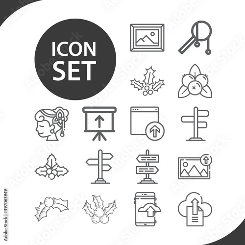 Simple set of either related lineal icons.