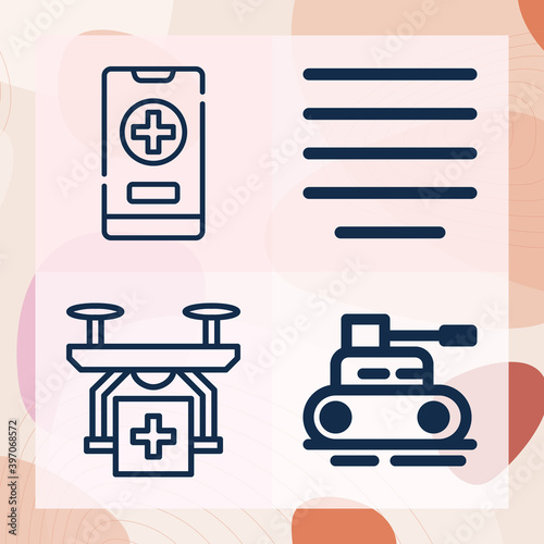 Simple set of intervention related lineal icons