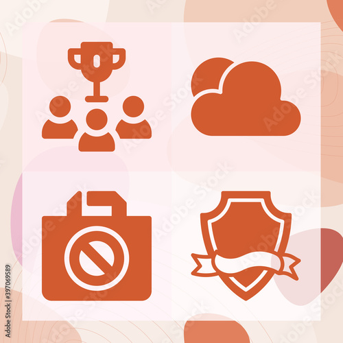 Simple set of sanction related filled icons