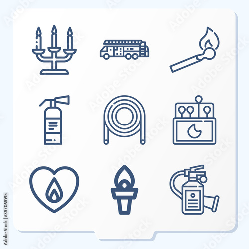 Simple set of 9 icons related to elicit