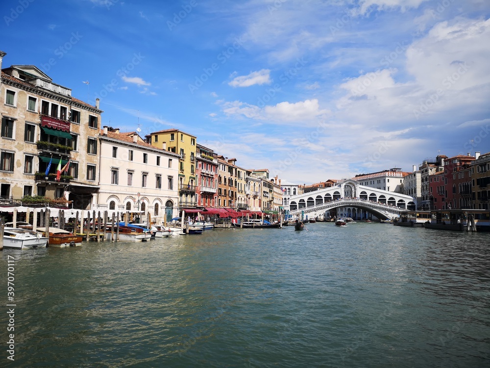Venedig Rialto Brücke Wahrzeichen Sehenswürdigkeit