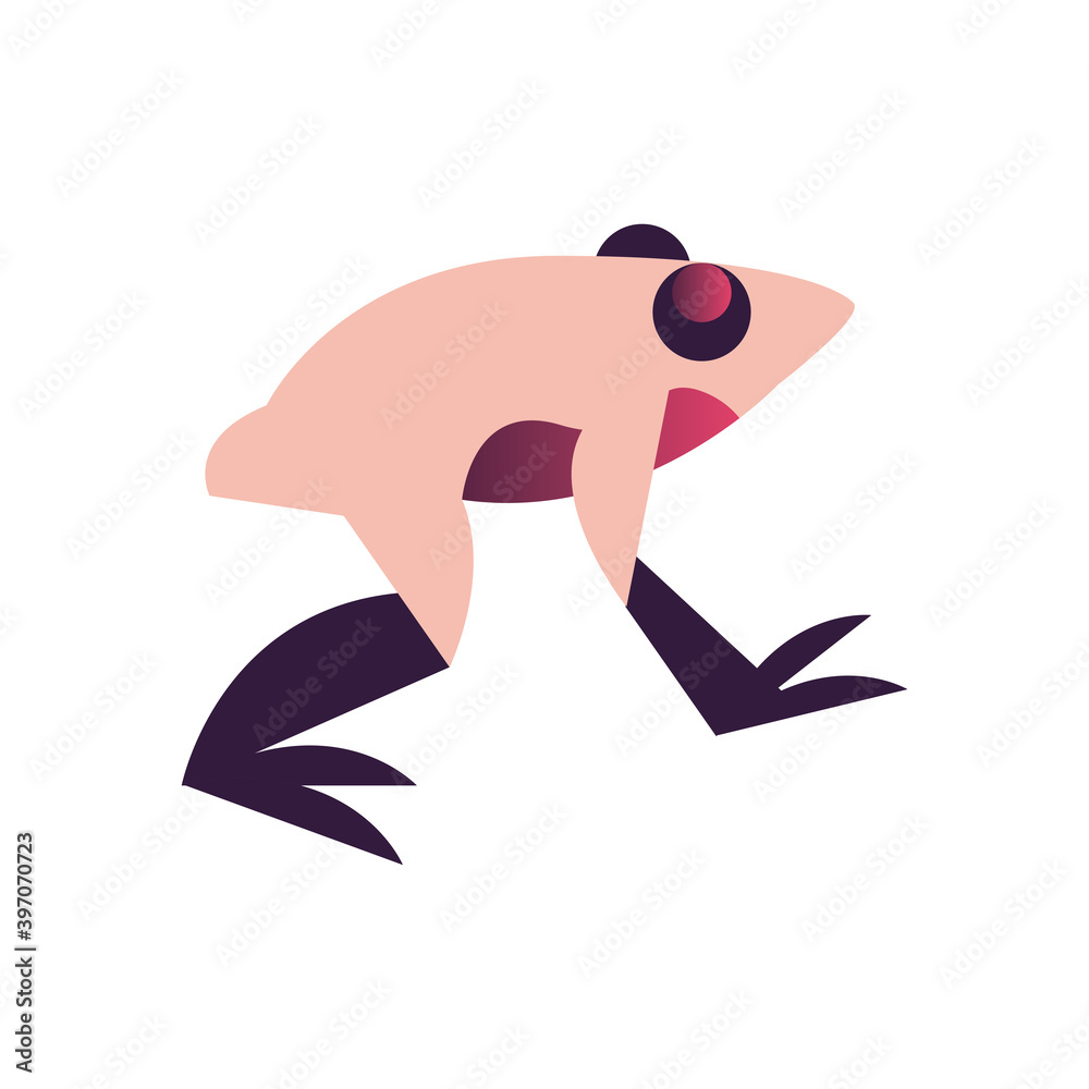 Obraz premium frog abstract style icon vector design