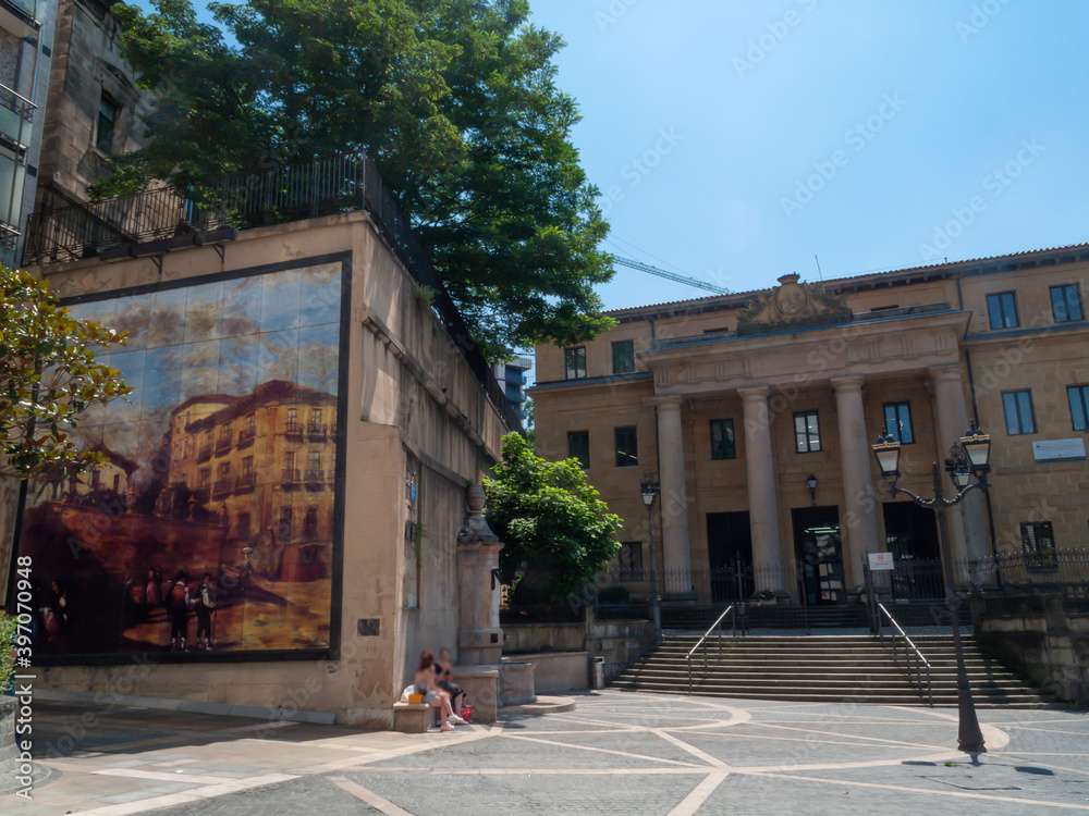 Fototapeta premium Barrio de Atxuri en Bilbao 