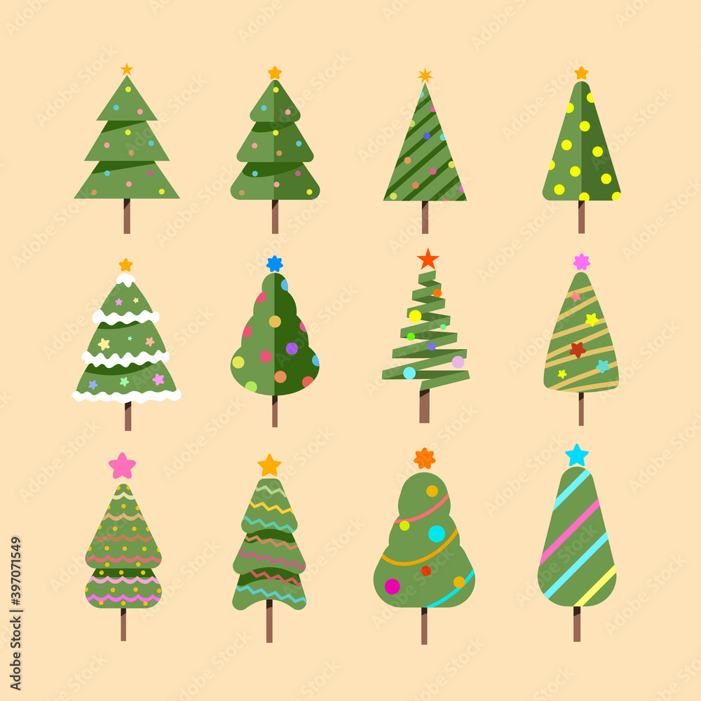 Collection of Christmas tree element