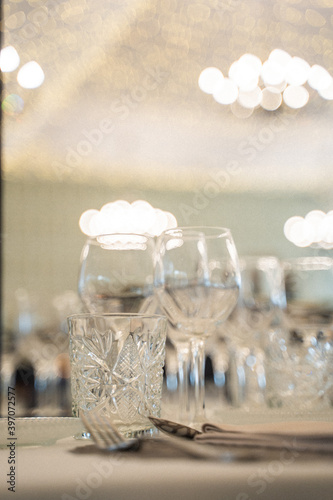 glasses on the table