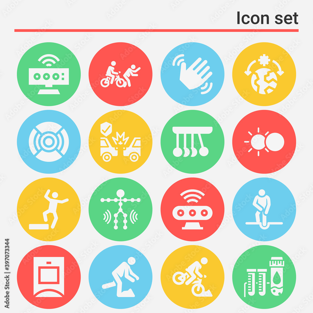 16 pack of natural event  filled web icons set