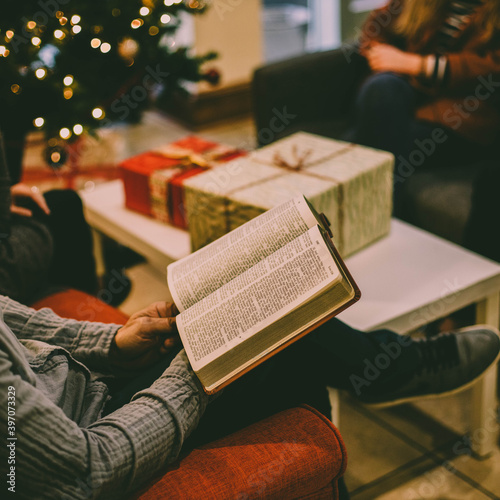 person reading a book