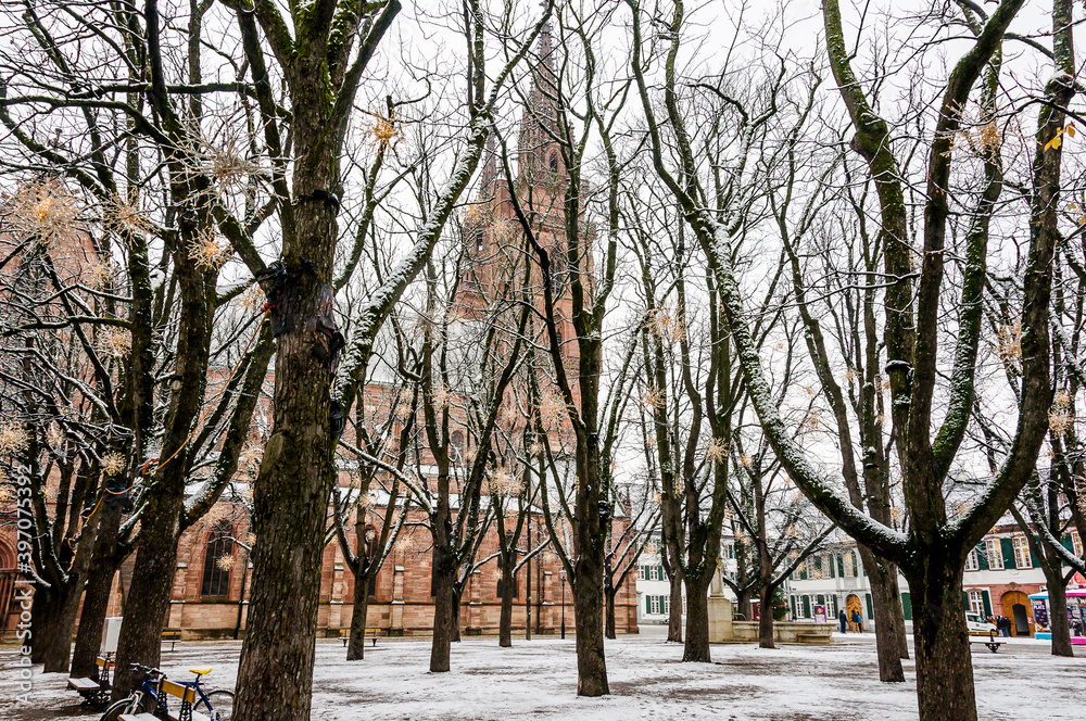 Basel, Münster, Kirche, Münsterplatz, Brunnen, Schnee, Schneedecke, Weihnachten, Weihnachtszeit, Advent, Grossbasel, Altstadt, Stadt, Pfalz, Kreuzgang, Rhein, Winter, Schweiz Basel, Münster, Kirche, Münsterplatz, Brunnen, Schnee, Schneedecke, Weihnachten, Weihnachtszeit, Advent, Grossbasel, Altstadt, Stadt, Pfalz, Kreuzgang, Rhein, Winter, Schweiz