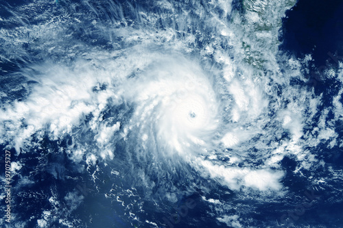 Cyclone from space. Elements of this image were furnished by NASA.