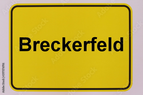 Illustration des Stadteingangsschildes der Stadt Breckerfeld photo