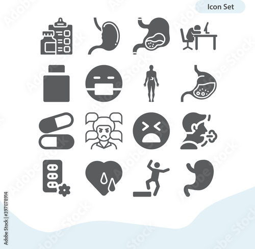 Simple set of ill related filled icons.